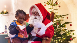 An audience with Father Christmas at Trelissick