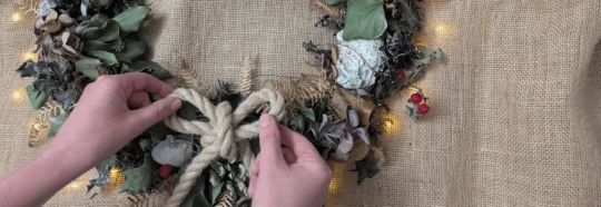 Festive Cornish Coast Path Wreath Workshop
