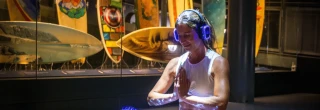 Deep Blue Silent Disco Yoga