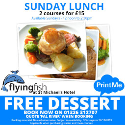 Super Sunday Lunch at St Michael's with FREE dessert!
