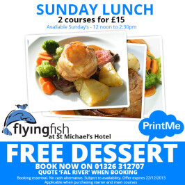 Super Sunday Lunch at St Michael's with FREE dessert!