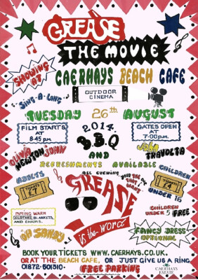 Grease - Outdoor Cinema at Caerhays Beach Cafe