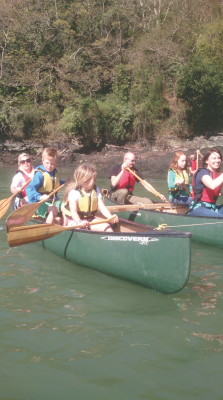 Canoeing at Trelissick