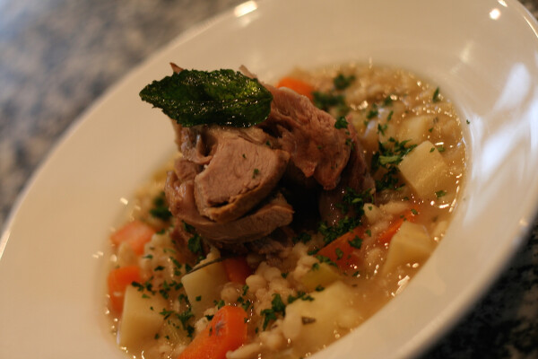 Recipe: Lamb Shank and Pearl Barley Broth