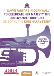 A Dawn Fanfare for HM Queen on the King Harry Ferry