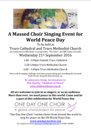 A Massed Choir Singing Event for World Peace Day