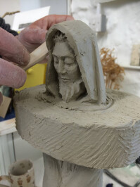 The carving of St Piran LIVE