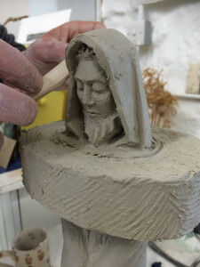 The carving of St Piran LIVE